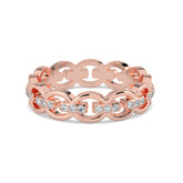 Eternity Diamond Link Ring